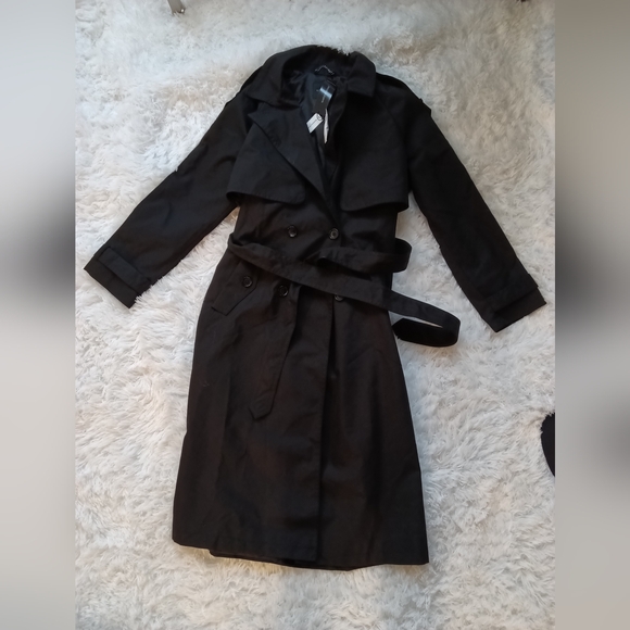 Banana Republic Jackets & Blazers - Black Women's Trench Coat with Waist Belt